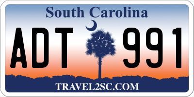 SC license plate ADT991