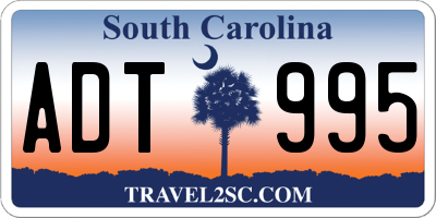 SC license plate ADT995