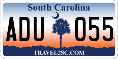 SC license plate ADU055