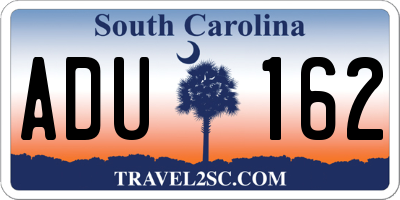 SC license plate ADU162