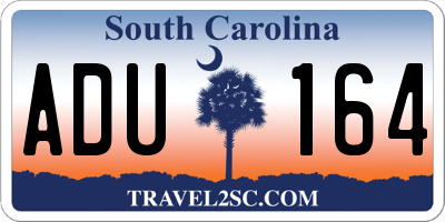 SC license plate ADU164