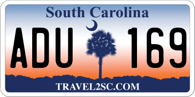 SC license plate ADU169