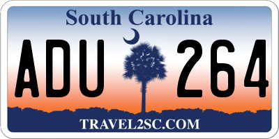 SC license plate ADU264