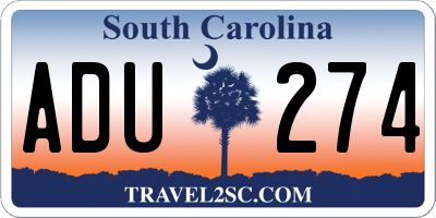 SC license plate ADU274