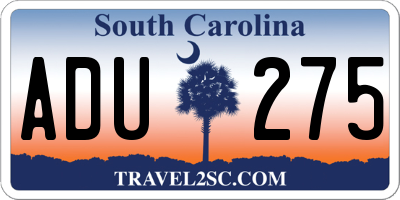 SC license plate ADU275
