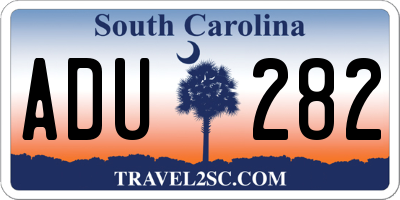 SC license plate ADU282