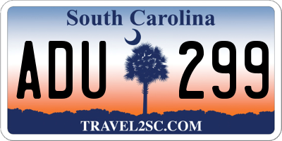 SC license plate ADU299