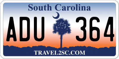 SC license plate ADU364