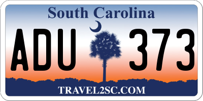 SC license plate ADU373