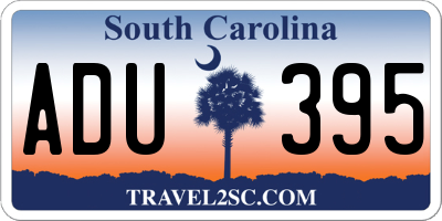 SC license plate ADU395