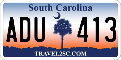 SC license plate ADU413
