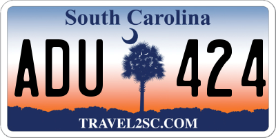 SC license plate ADU424