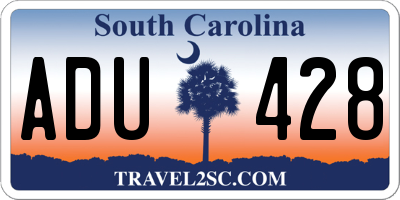 SC license plate ADU428