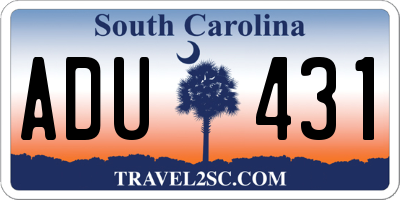 SC license plate ADU431
