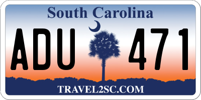 SC license plate ADU471
