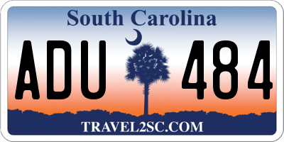 SC license plate ADU484