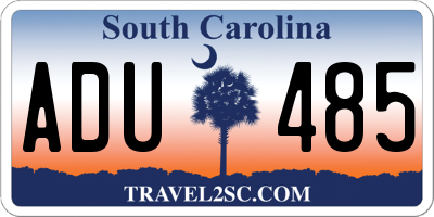 SC license plate ADU485