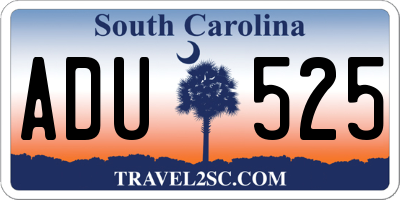 SC license plate ADU525
