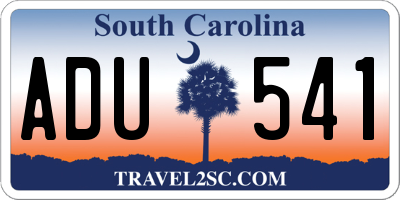 SC license plate ADU541