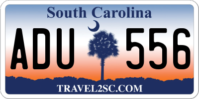 SC license plate ADU556