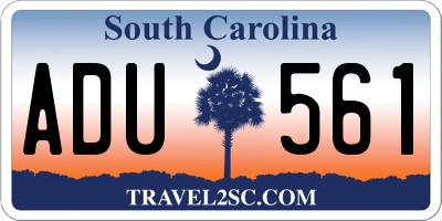 SC license plate ADU561
