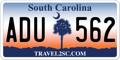 SC license plate ADU562