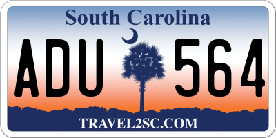 SC license plate ADU564