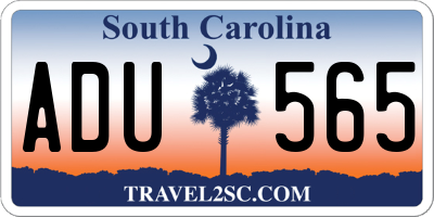 SC license plate ADU565