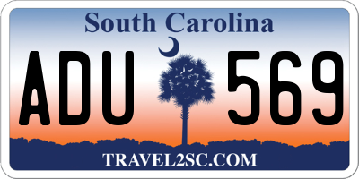 SC license plate ADU569