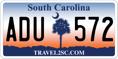 SC license plate ADU572
