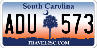 SC license plate ADU573
