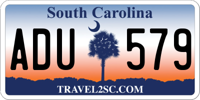 SC license plate ADU579