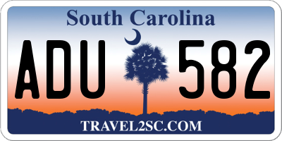SC license plate ADU582