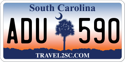 SC license plate ADU590