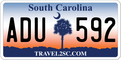 SC license plate ADU592