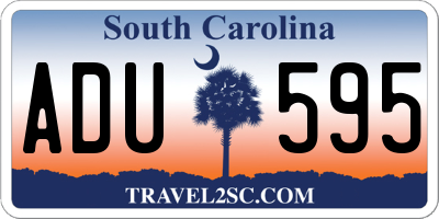SC license plate ADU595