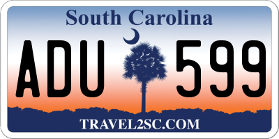 SC license plate ADU599