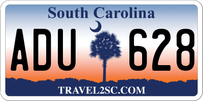 SC license plate ADU628