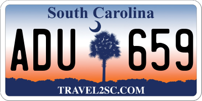 SC license plate ADU659