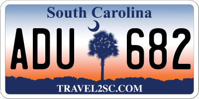 SC license plate ADU682