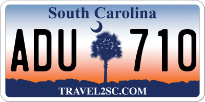 SC license plate ADU710