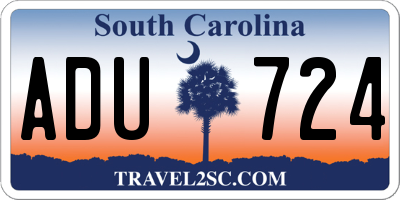 SC license plate ADU724