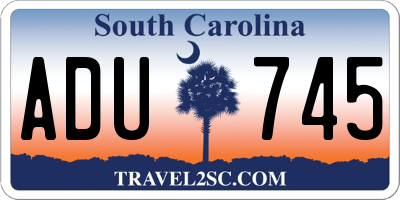 SC license plate ADU745