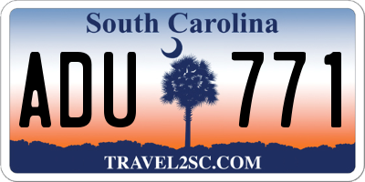 SC license plate ADU771