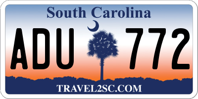 SC license plate ADU772