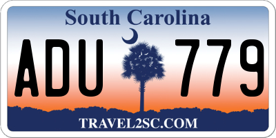 SC license plate ADU779