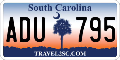 SC license plate ADU795