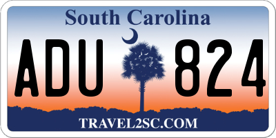 SC license plate ADU824
