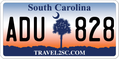 SC license plate ADU828