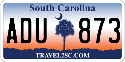 SC license plate ADU873